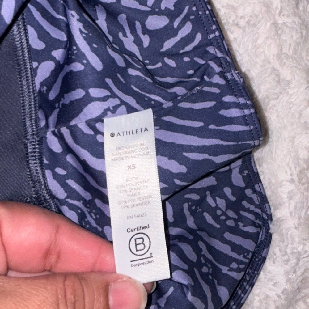 Athleta Blue Patterned Mini Skirt - image 6